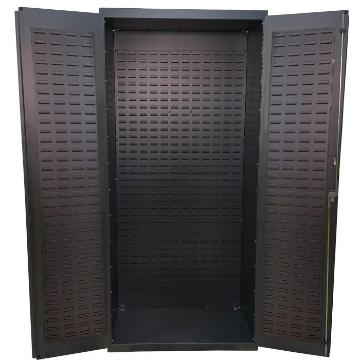 Valley Craft Bin & Shelf Cabinet - 36"W x 24"D x 78"H, Base, Fully Louvered, 14 Gauge