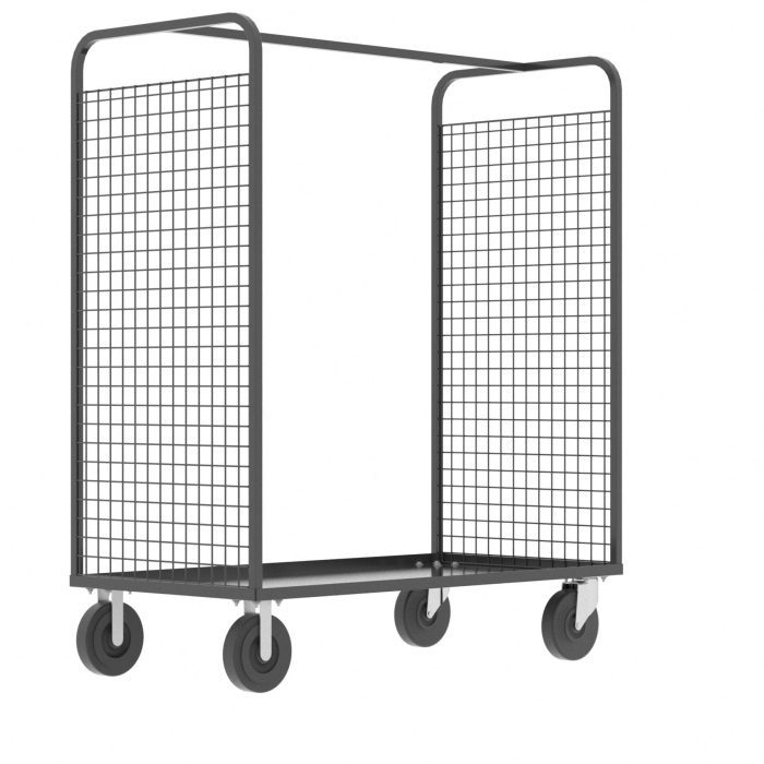 Valley Craft Cage Cart - Stock Picking, 2-Sided, 57"L x 30"W x 68"H, 1600 lb. Capacity, Gray