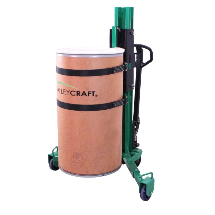 Valley Craft Drum Deluxe Lift & Transporter - Strap Connection, 800 lb. Capacity, used w/ Steel/Plastic/Fiber Drums 