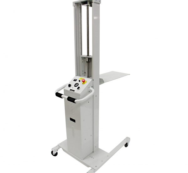 Valley Craft Universal Lift & Stacker, Aluminum Base Unit - Semi-Powered, Powered Lift/Manual Drive, 81"H, Straddle, 500 lb. Capacity (Attachments Sold Separately)