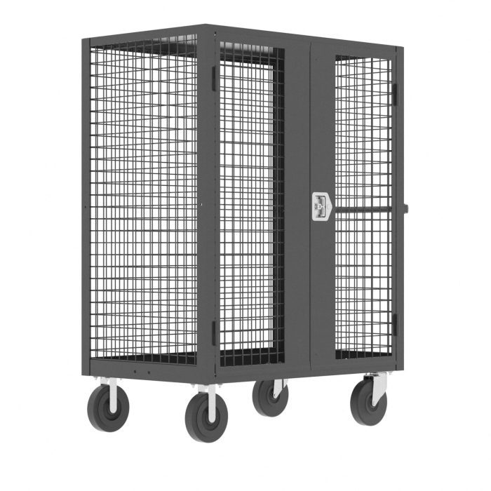 Valley Craft Security Cart - 48"L x 30"W x 66"H, 2000 lb. Capacity, Gray