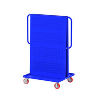 Thumbnail for Valley Craft A-Frame Bin Cart - 2-Sided (2) Louvered Panels, 48”L x 30”W x 62”H, 1000 lb. Capacity, Blue