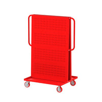 Thumbnail for Valley Craft A-Frame Bin Cart - 2-Sided (2) Louvered Panels, 48”L x 30”W x 62”H, 1000 lb. Capacity, Red