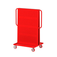 Thumbnail for Valley Craft A-Frame Bin Cart - 2-Sided (2) Louvered Panels, 36”L x 30”W x 62”H, 1000 lb. Capacity, Red