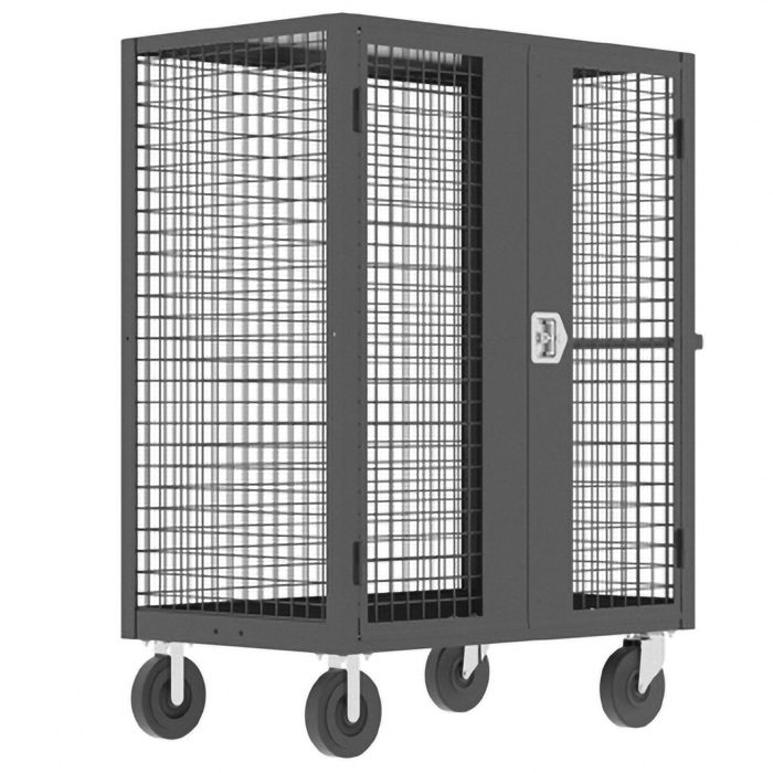 Valley Craft Security Cart - 60"L x 30"W x 66"H, 2000 lb. Capacity, Gray