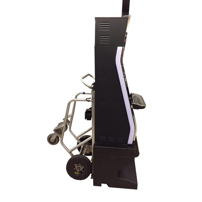 Valley Craft 4-Wheel Deluxe Commercial Hand Truck, Spring-Loaded Frame - Aluminum, (2) Pneumatic (2) Rear Rubber Swivel Wheels, 1000 lb. Capacity, 15' Retractable Safety Strap