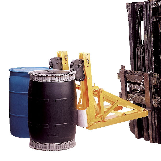 2-Drum Fork Mounted Drum Lifter w/ 3,000-lbs Capacity