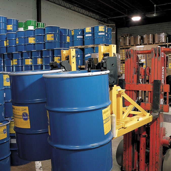 2-Drum Fork Mounted Drum Lifter w/ 4,000-lbs Capacity