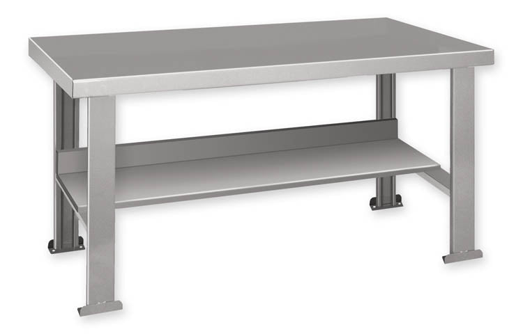 Pucel 24" x 60" Flat Work Bench w/ Shelf