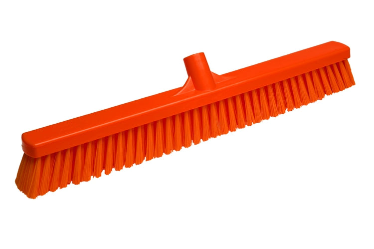 Floor Broom Medium Bristle 2 x 24 Orange