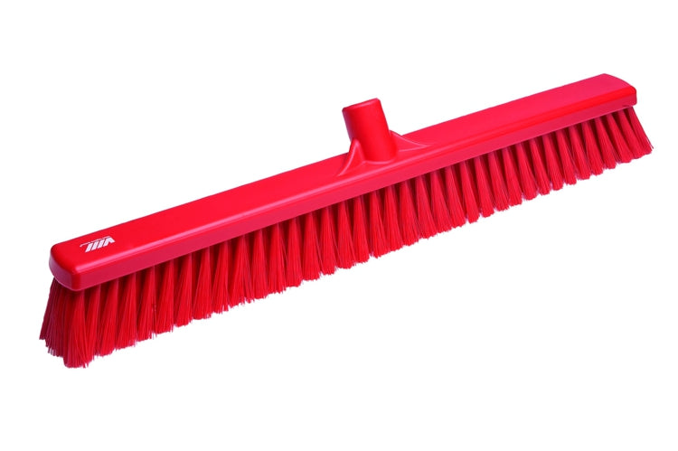 Floor Broom Medium Bristle 2 x 24 Red