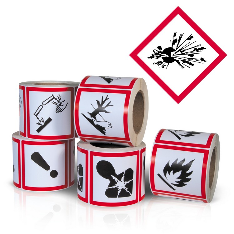 Exploding Bomb (4" x 4") 500/Roll