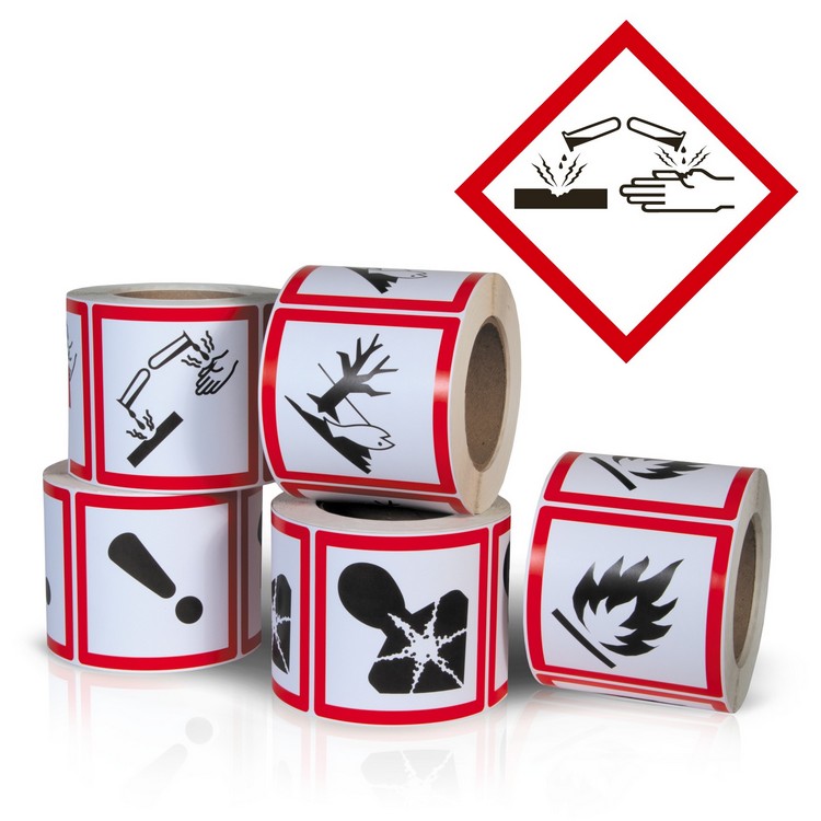 Corrosive (4" x 4") 500/Roll