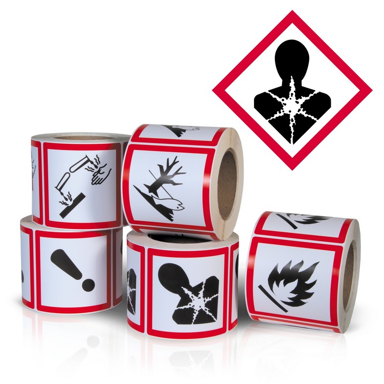 Health Hazard (4" x 4") 500/Roll