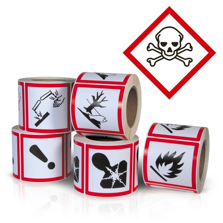 Skull Crossbones (4" x 4") 500/Roll