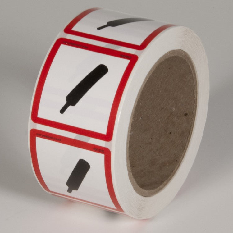 Gas Cylinder (2" x 2") 500/Roll