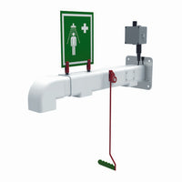 Thumbnail for Hughes Drench Shower, Freeze Protected, Wall Mount, Galvanized Pipe, 120V C1D2