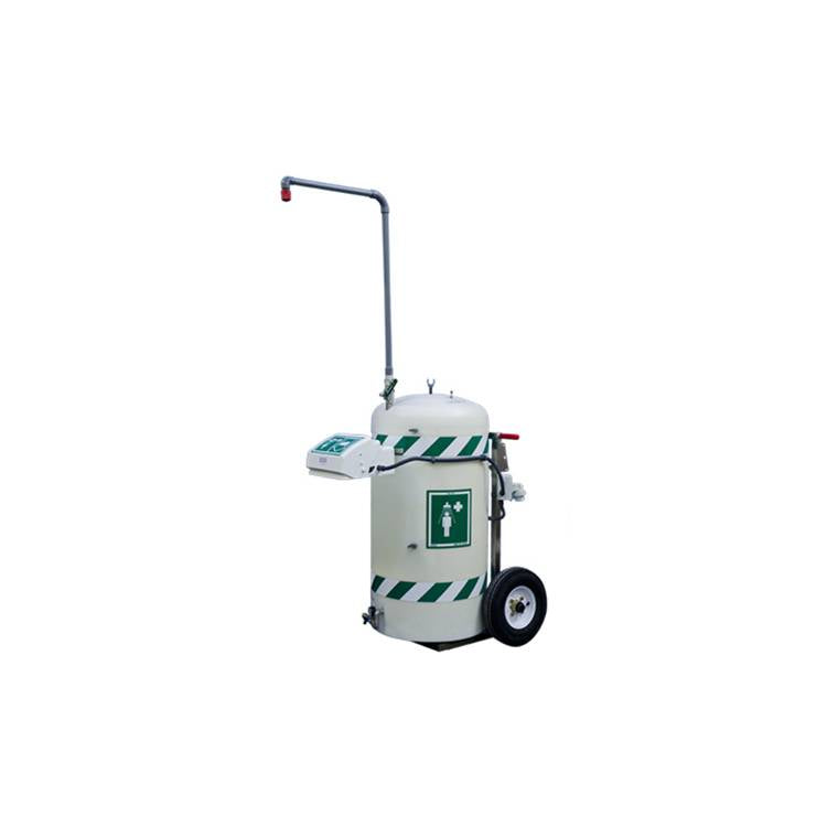 Hughes Mobile Self-Contained Emerg. Safety Shower w/ Eye/Face Wash,Freeze Protected,30 Gal,120V C1D2