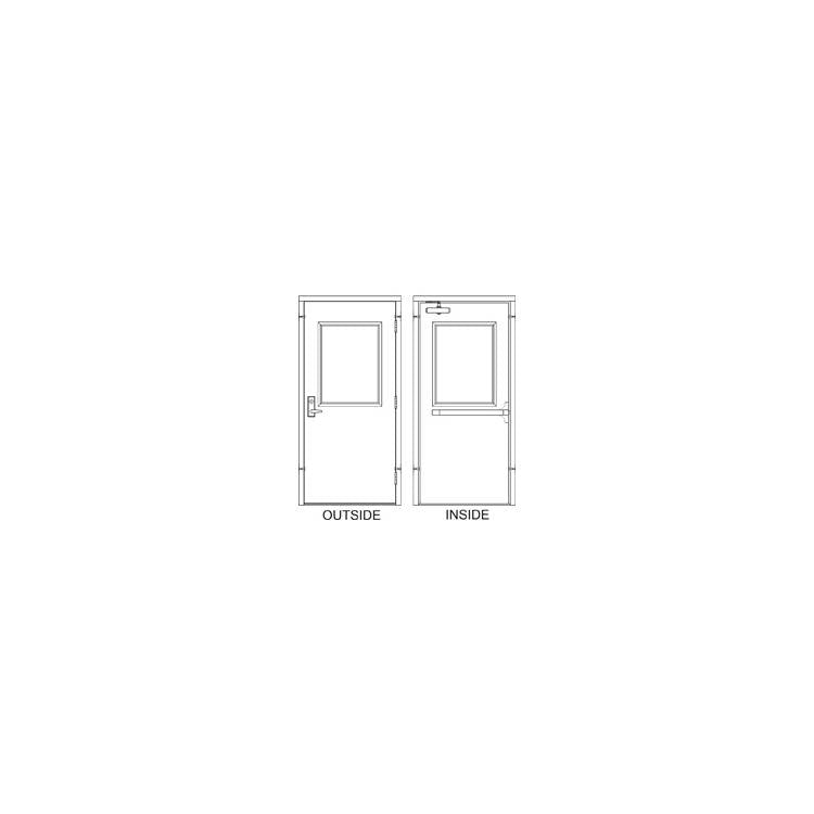 Hollow Metal Doors and Frames - Model HD42x80-0-H-RHR-RIM