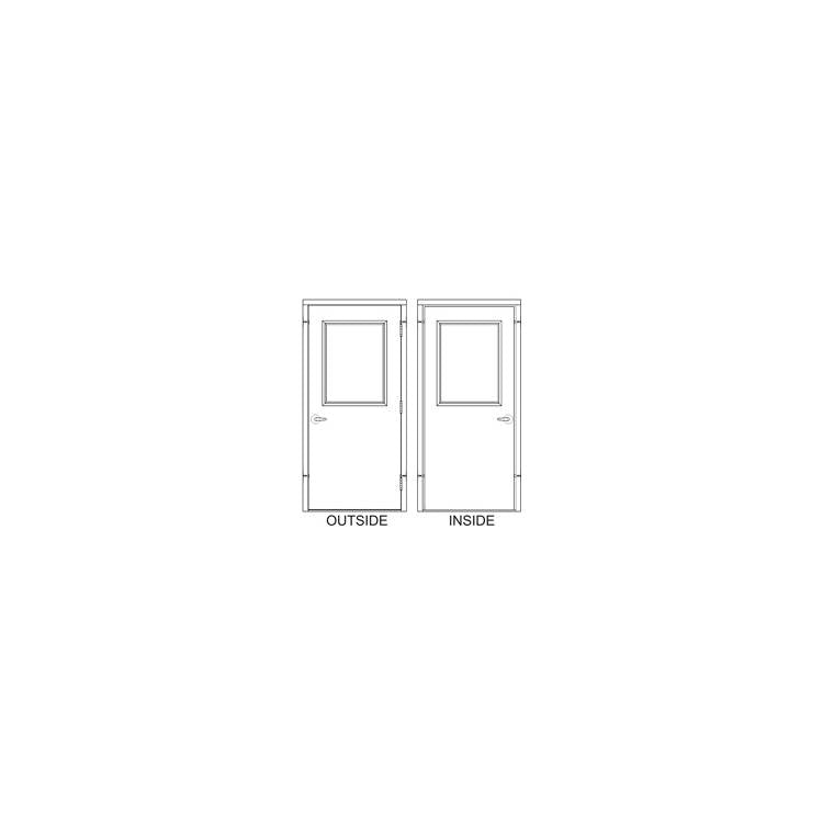 Hollow Metal Doors and Frames - Model HD42x80-0-H-RH-CYL