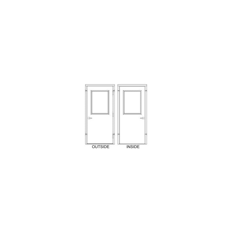 Hollow Metal Doors and Frames - Model HD30x80-0-H-RH-CYL