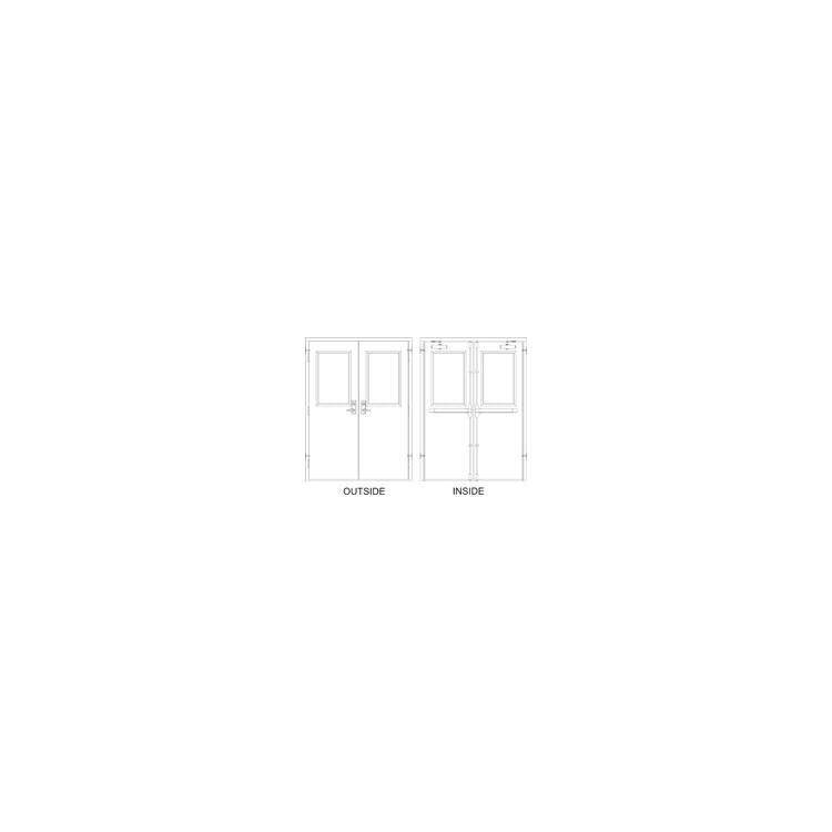 Hollow Metal Doors and Frames - Model HD84x84-0-H-DHR-SVR