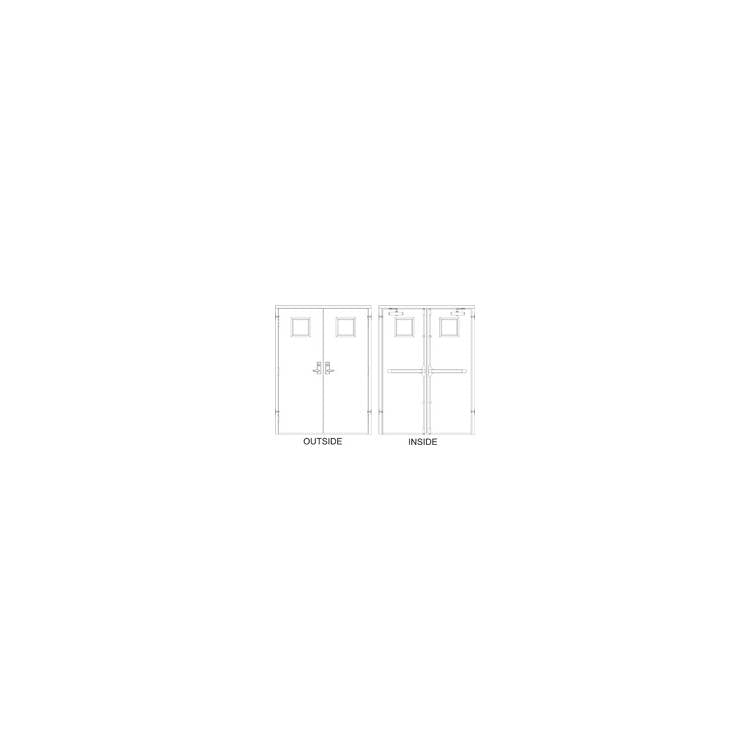 Hollow Metal Doors and Frames - Model HD72X80-3-SQ-DHR-SVR