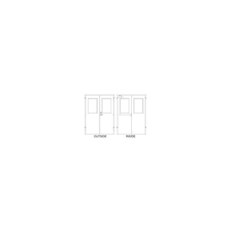 Hollow Metal Doors and Frames - Model HD84x80-0-H-RHR-RIM