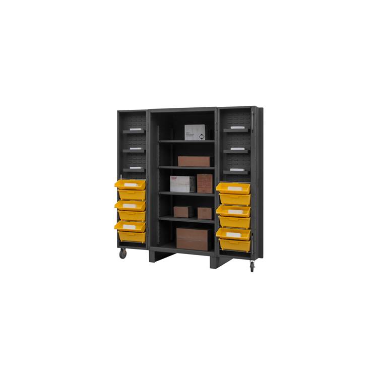 DURHAM 36"W Lockable Cabinet w/ 12 Tilt Bins - Model HDC36-DC12TB4S95