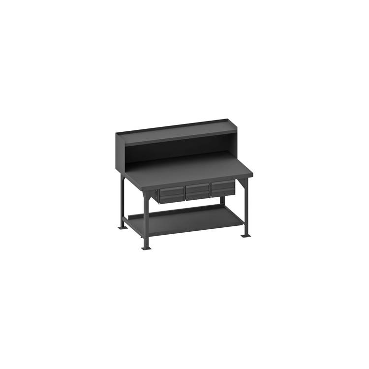 DURHAM HVY DTY WK BCH, 36X72, RSR, 6D, #95 GRAY - Model HDWB3672RS6DR95