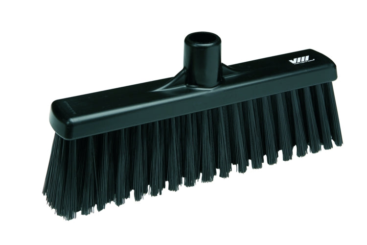 H/D Lobby Broom Medium Bristle Black
