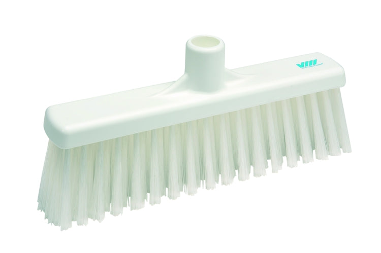 H/D Lobby Broom Medium Bristle White
