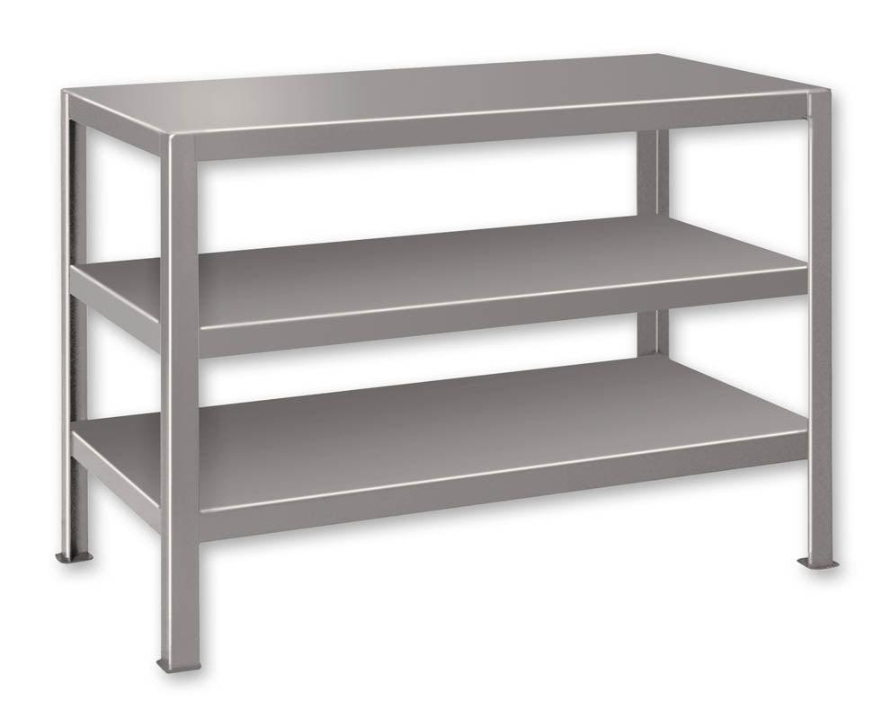 Pucel 24" x 48" Heavy Duty Table w/ 3 Shelves
