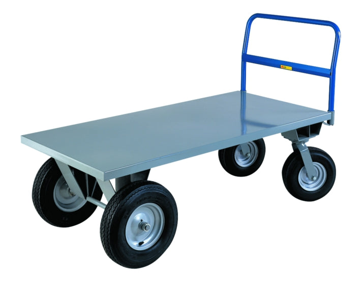 30" x 72" Little Giant High-Deck Cushion Load Platform Truck w/ 12" Casters