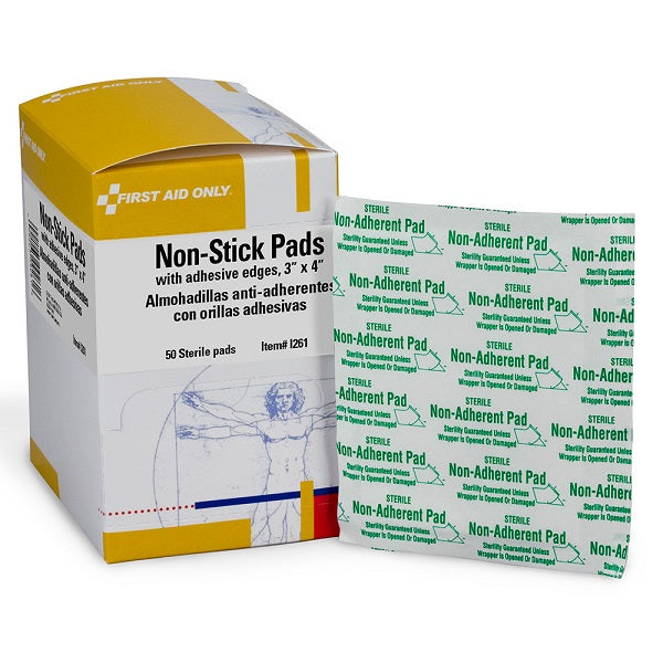 Non-Stick Pads w/ Adhesive Edges (Unitized Refill), 3" x 4", 50/Box