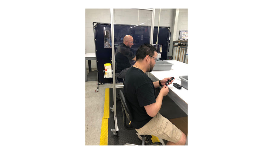 Clear Small Mobile Partition Shield Panel - 47"H x 23"W