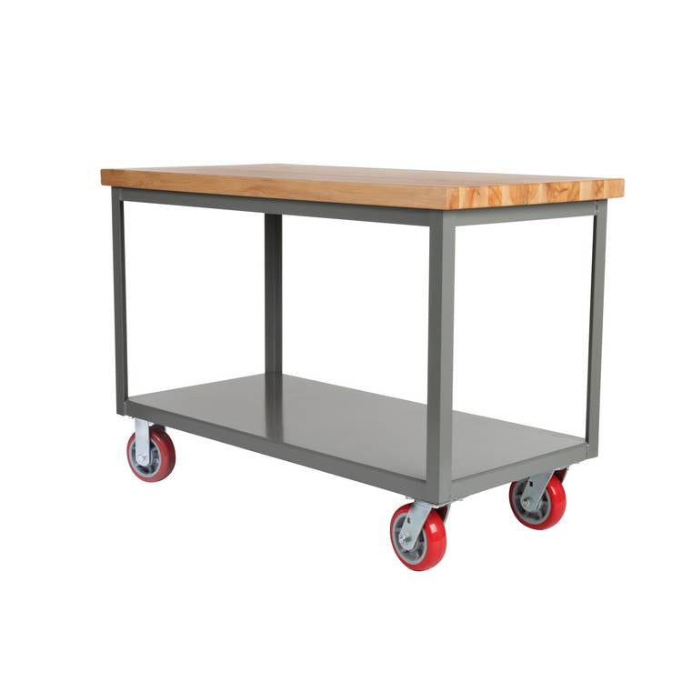Butcher Block Top Mobile Table - Model IPJ30726PYBK