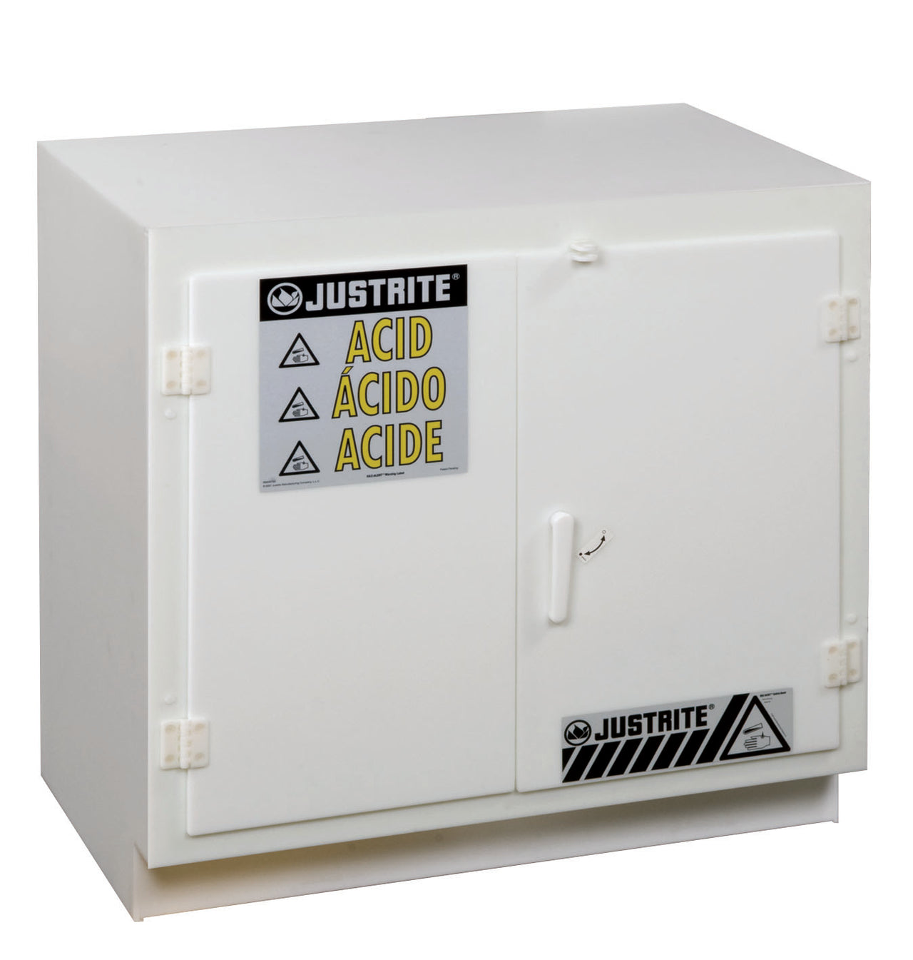 Justrite 24-Gallon Undercounter Solid Polyethylene Acid Cabinet