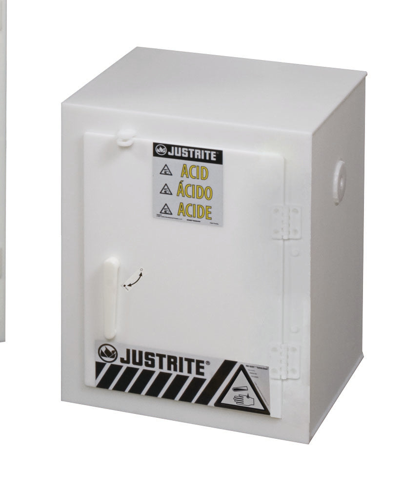 Justrite 4-Gallon Solid Polyethylene Acid Cabinet