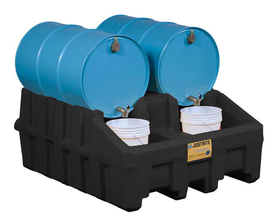 Justrite EcoPolyBlend Drum Management System - Base Module Black