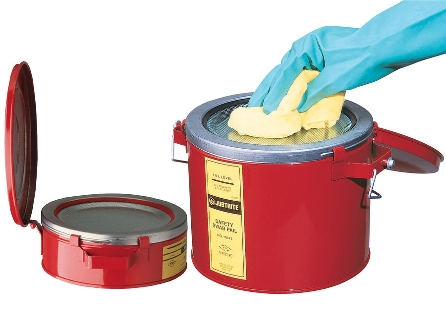 Justrite Metal Bench Can 1-Gallon