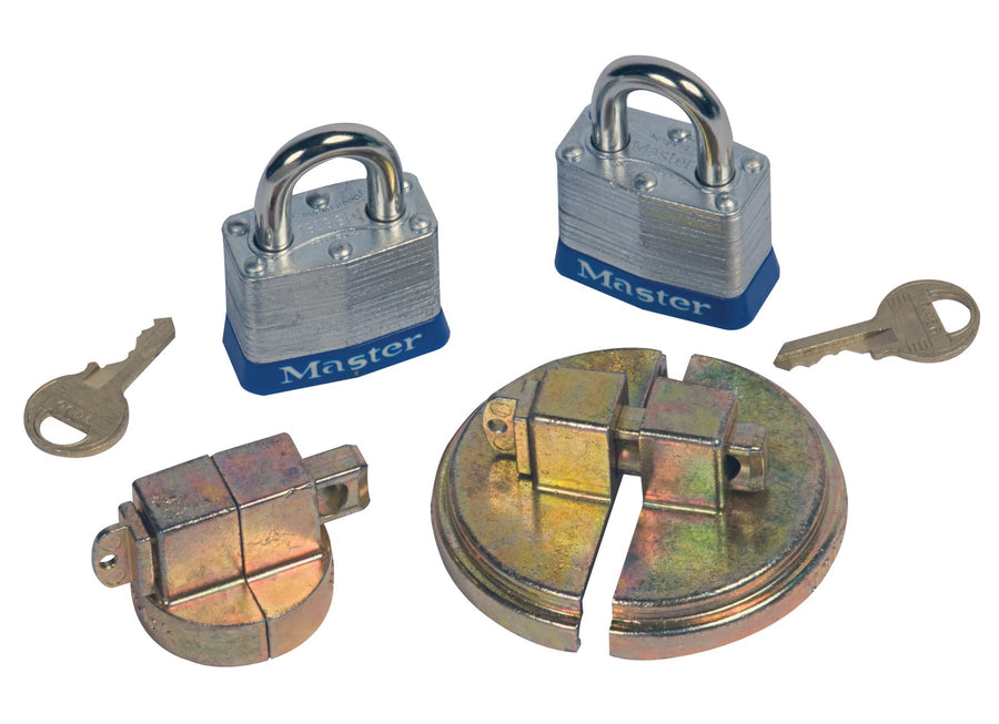 Justrite Steel Drum Lock Set w/ 2 Padlocks