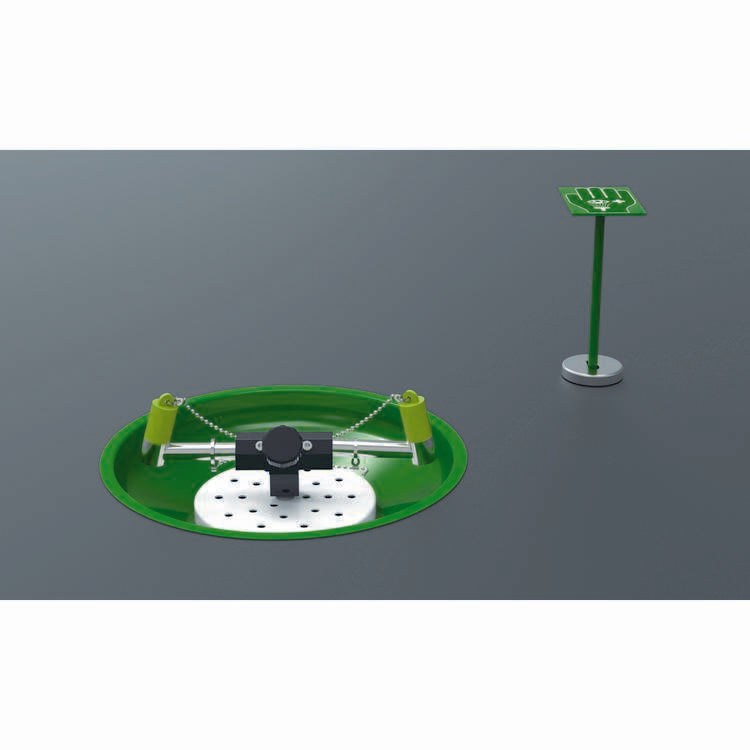 Hughes Laboratory Eye/Face Wash, Table Mount, Open Stainless Steel Bowl, Stainless Steel Pipe