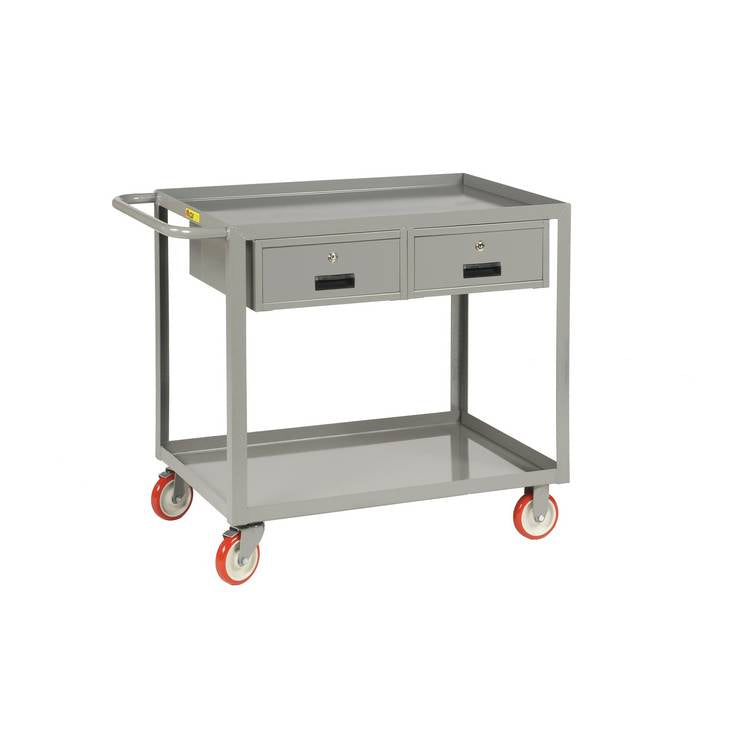 Little Giant 24" x 36" Welded Service Cart w/ Flush Top & 2 Drawers
