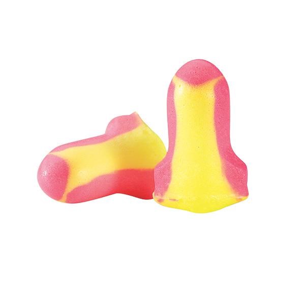 Honeywell Howard Leight Laser Lite® Single-Use Earplugs, Uncorded, Neon Yellow/Pink, 200 Pair/Box