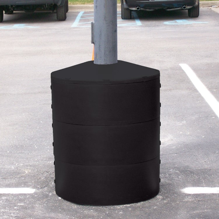 LIGHT POLE BASE PROTECTOR BLACK