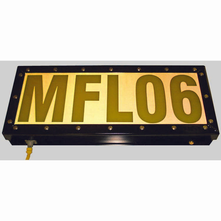 LED Lighted Aluminum Unit Number Sign - Model LUN24X16