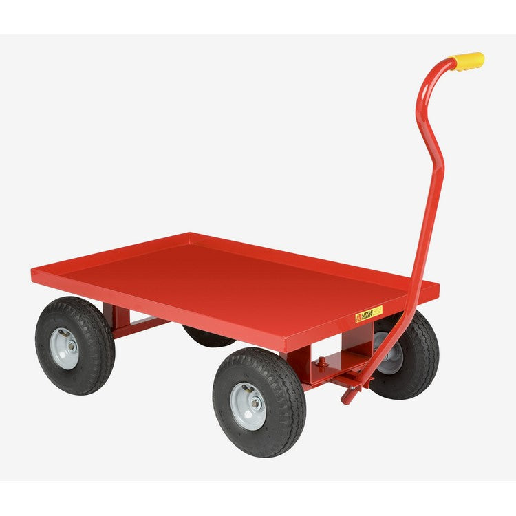 Little Giant 24" x 36" Steel Deck Wagon Trucks w/ 10" Solid Rubber Casters