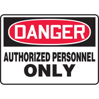 Thumbnail for Danger Authorized Personnel Only Sign - Model MADM130VS