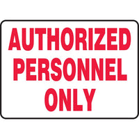 Thumbnail for Authorized Personnel Only Sign - Model MADM499VP